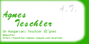 agnes teschler business card